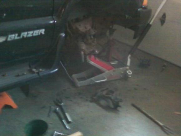 Replacing the wheel hub, ball joints, rotors and brake pads