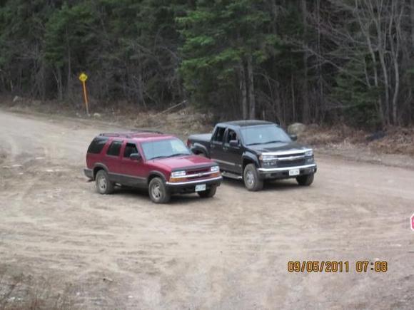 Blazer and my wheeling buddies '05 Colorado