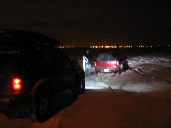 Pullin Rotti out of the snow