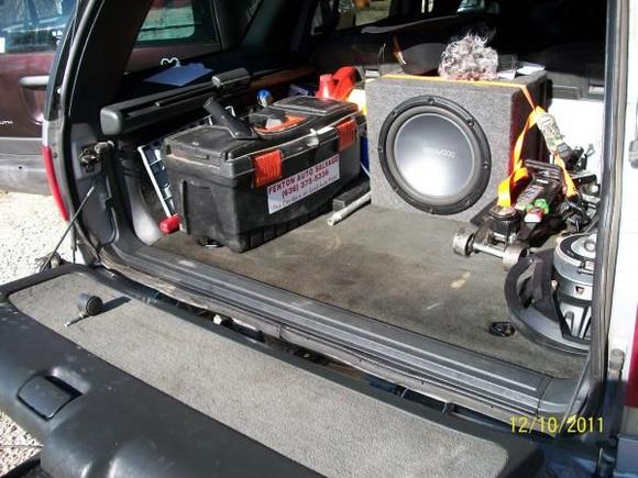 Back re-arranged and sub strapped in