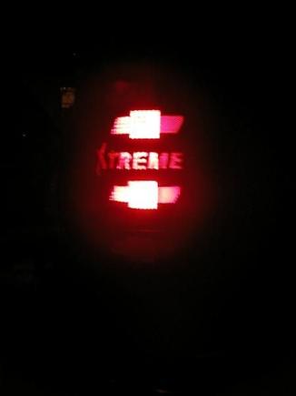 Painted taillight at night of course