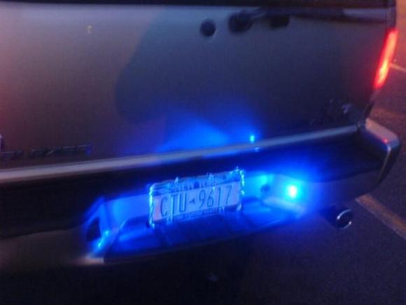 Change Plate lights to a deep blue. Unique in the highway...