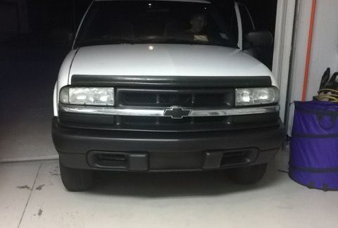 finished front end. I took the tint off the head lights cause it wasn't as bright as I wanted it to be. I picked up a better looking bumper (mine was also bent a little) from a pick your own part store, and painted it with plastidip.  I am very happy with how it came out. I don't know why it uploaded sideways. sorry for the inconvenience.