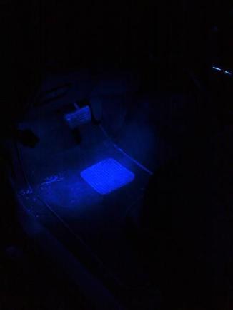 foot wells blue led