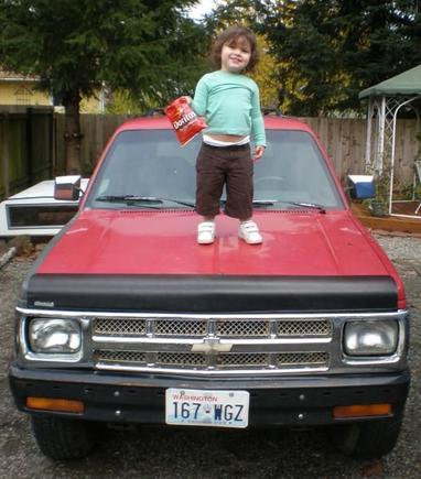 My Daughter on my hood