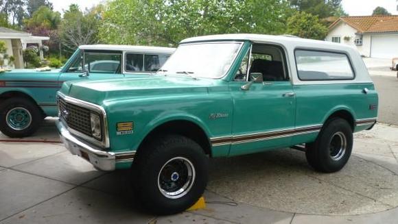 my 72. behind it is a 73 International Scout II.
