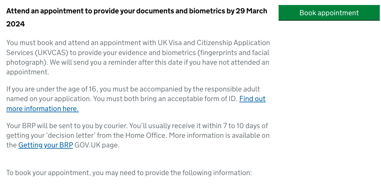 Additional £139 fee for biometrics British Expats