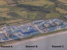 note the projected size of the Sizewell C complex