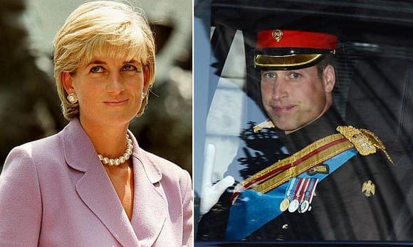 'The resemblance is uncanny': Royal fans go wild over how much Prince William looked like his mother Princess Diana as he left the vigil at Westminster Hall 