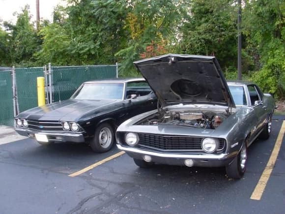 my Camaro with my brother's Chevelle