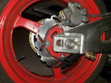 Put an EBC rear rotor and brake pad on.