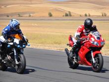 Passing my buddy on the track