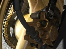 Rear brake caliper mod