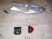 '01-'03 F4i factory A split seat tail cowl, tail light, battery cover