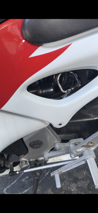 Previous owner spray painted the frame.  