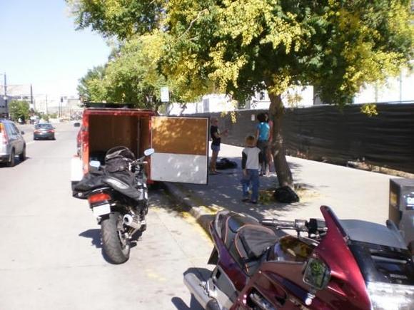 unloading SLC Ready to ride to Teton and
Yellowstone
july 2010