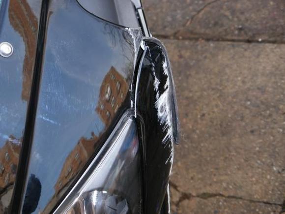 More front fairing damage