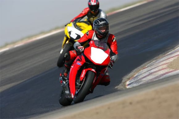 Got to ride the '09 AMA Superbike we built!!! Very slowly..........  lol