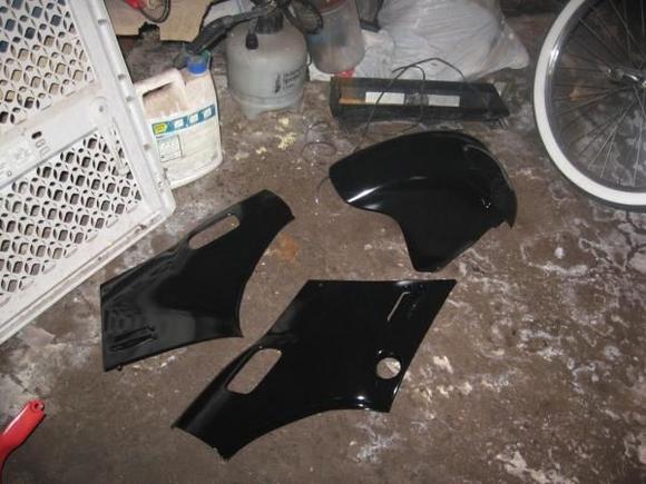 painted but not buffed or clear coated