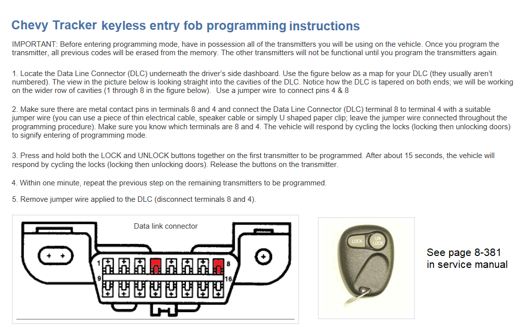 How to Program a Chevy Key Fob