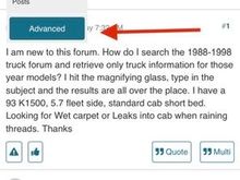 On the other end of the search bar is a drop down menu.  Select advanced.