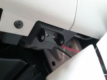 Perfect mount location just left of the center console under dash.
