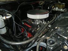 view of the valve cover and engine block.