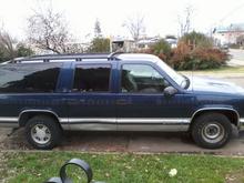 Will be giving him a new up -date to hood and top of truck. Faded pretty bad. No- I did not put the dent in the back door- previous owner...