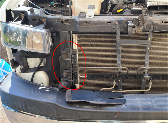 The part, circled in red