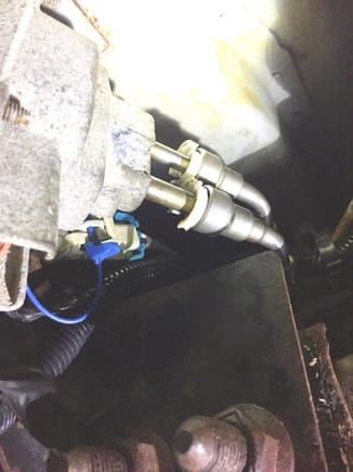 Inserted Lisle white plastic tools (5/16" top, 3/8" bottom) into quick disconnect at FLEX fuel sensor: PB Blaster for 3 days. No rust seenhere .  FAILED.