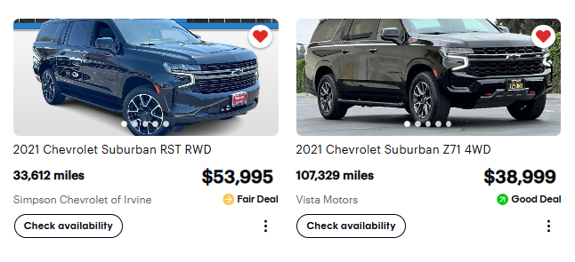 Cars I'm looking at.