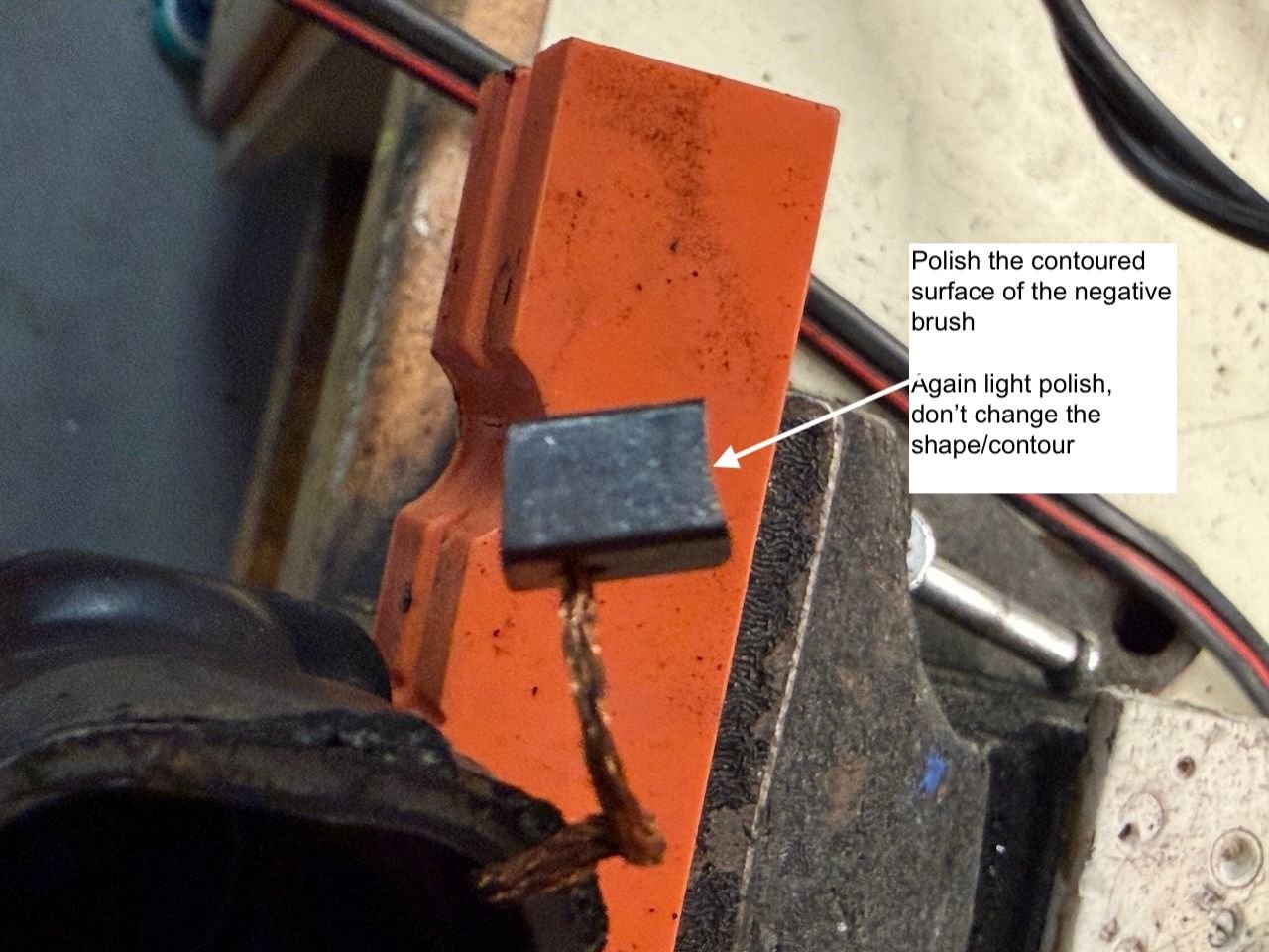 Clean the rounded contoured edge first. I did the other edges too just for good measure. 