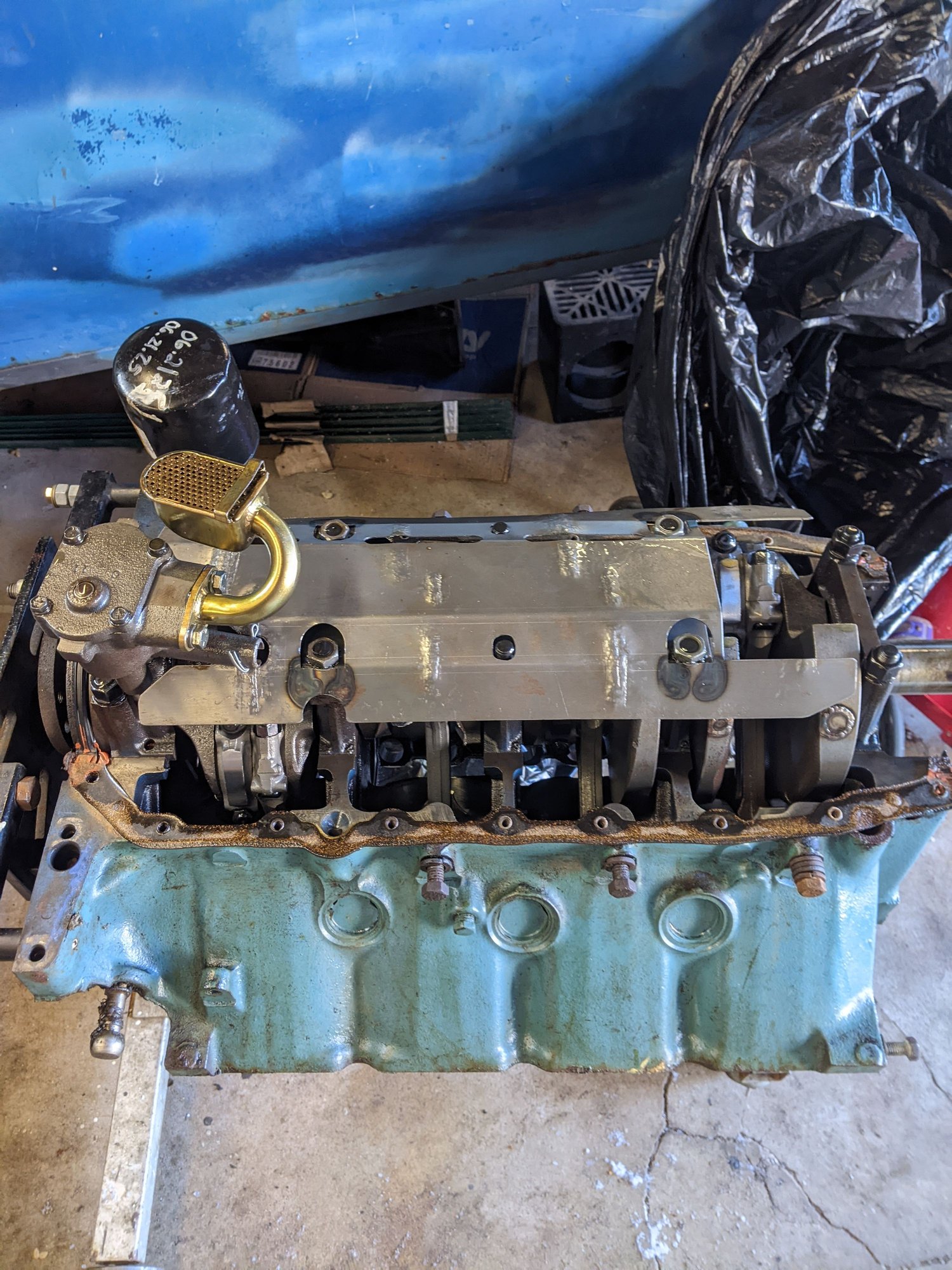 Starting to take the engine apart.