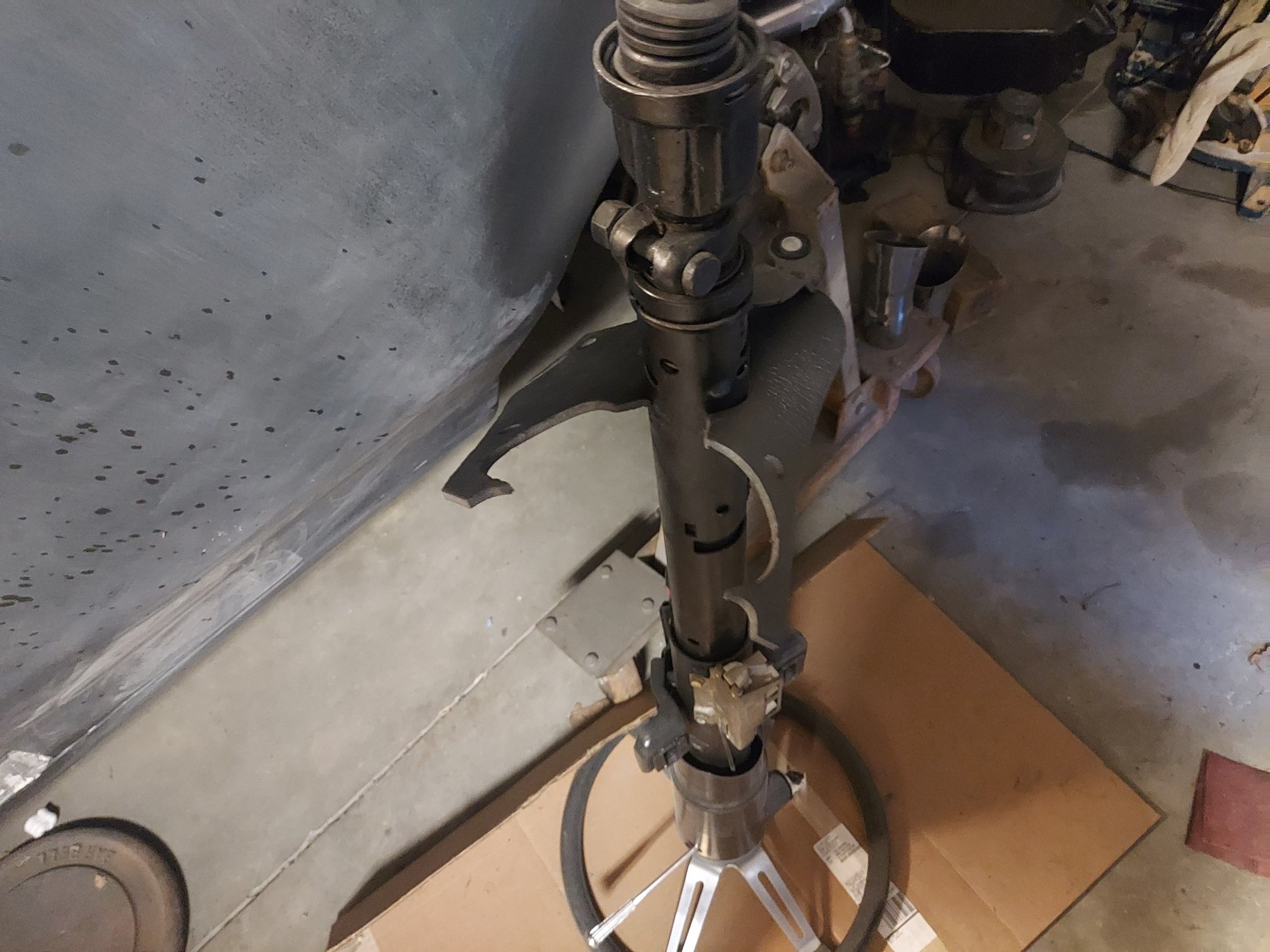 Steering column firewall sponge seal.