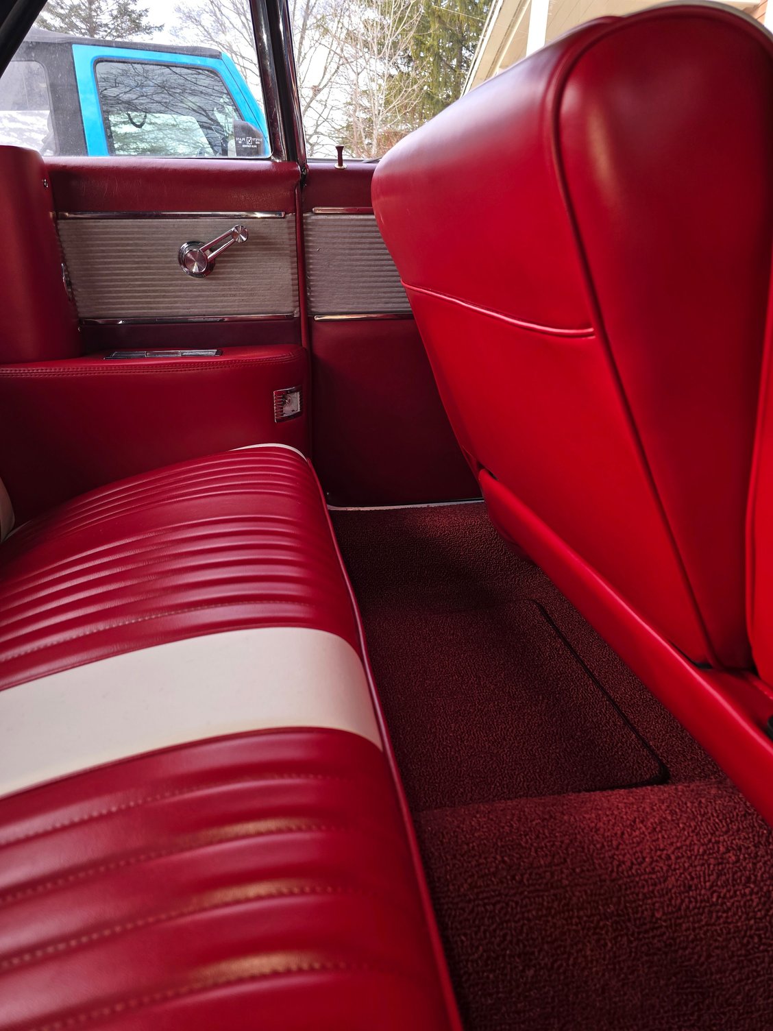 Im pretty happy with the carpets. I went with maroon rather than bright red on the suggestion of my upholstery guy. He said darker carpet looks nice, and I agree