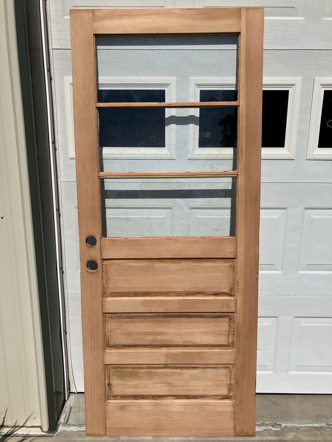 Exterior facing rear door