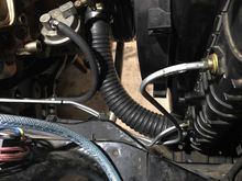 Transmission Cooling Lines - Radiator connections, too long and too many bends, but it works