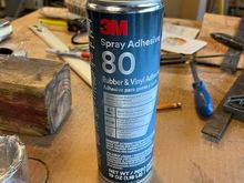 This is the adhesive I used to mount the padding to the metal armrests and the piston covers.  It is specifically made to bond vinyl to metal or plastic.