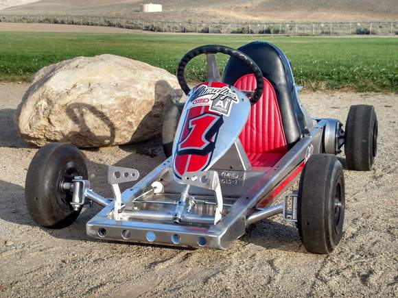 Designed and built from scratch this all aluminum vintage style racing kart.