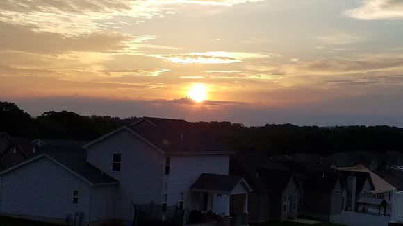 This morning's sunrise from my deck