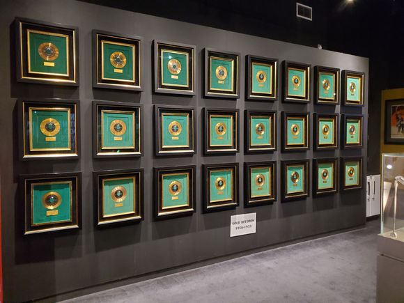 Some gold records in the career museum