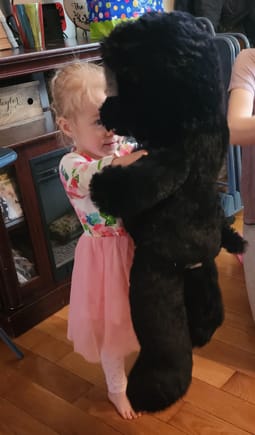 This large Bear stole the show as Anna's  favorite present!