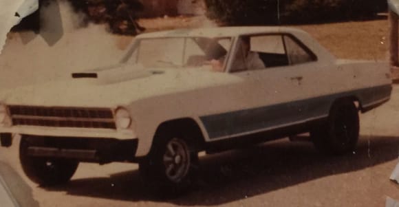 My 67 nova super sport real super sport btw had a 350/350  out of a corvette poor man’s Lenco ( modified power glide) I painted this corporate white with candy apple blue stripes over silver and gold base in lacquer  this car was quick 