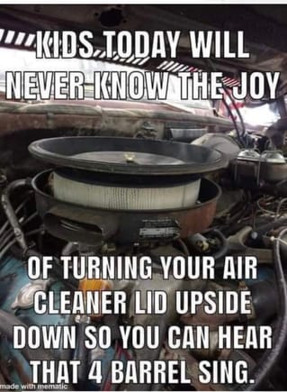 Besides, no other carb can provide that glorious scream when standing on the loud pedal!