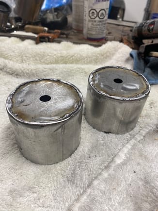 Made some cans out of 3" OD exhaust pipe I had lying around