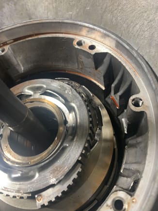 close up of roller clutch as found