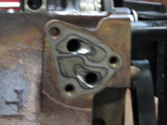 oil filter adapter mounting ported