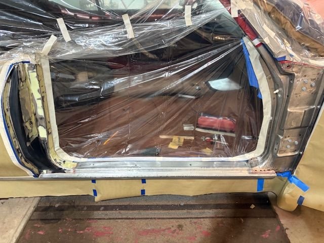 Masking it off for two coats of epoxy primer