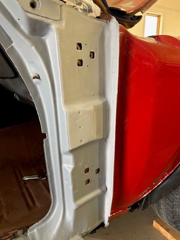 Looking forward to turning this area Red.  Epoxy primer has been in place for about seven months or so, so it is well cured out.