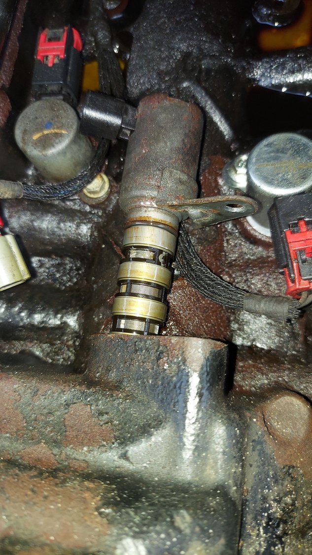 No shavings on the VVT and the rollers on the lifters (MDS) 5.7L were ALL good.  Just the MDS solenoid (on the lower right) and misfire on cylinder 1.